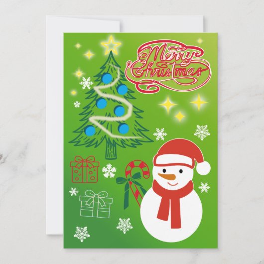 Festive Christmas Tree Holiday Greeting Card シーズンカード (正面)
