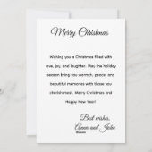 Festive Christmas Tree Holiday Greeting Card シーズンカード (裏面)