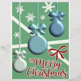 Festive Christmas Tree Holiday Greeting Card レターヘッド