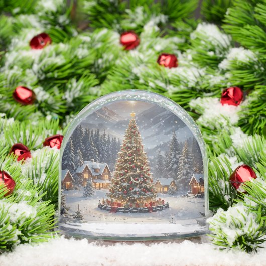 Festive Christmas tree in a mountain village (クリスマス)