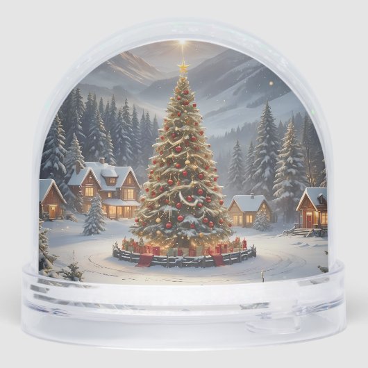 Festive Christmas tree in a mountain village (裏面)