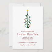 Festive Christmas Tree Modern Holiday Party  招待状 (正面)