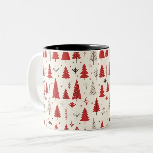 Festive Christmas Tree Mug ツートーンマグカップ (正面左)