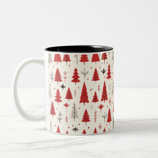 Festive Christmas Tree Mug ツートーンマグカップ (左)