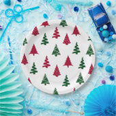 Festive Christmas Tree Paper Plates ペーパープレート (パーティー)