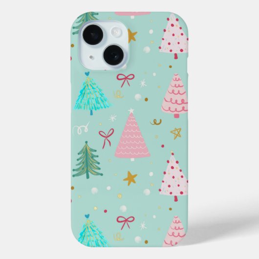 Festive Christmas Tree Phone Case Case-Mate iPhoneケース (裏面)