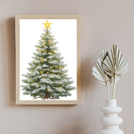 Festive Christmas Tree Poster – Wall Art ポスター