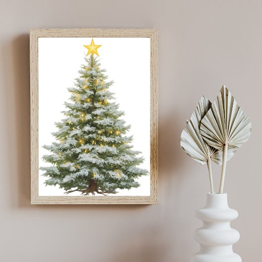 Festive Christmas Tree Poster – Wall Art ポスター