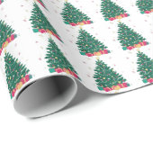 Festive Christmas Tree & presents ラッピングペーパー (ロールコーナー)