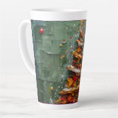 Festive Christmas Tree with Cozy Winter Design gif カフェラテマグ (左アングル)