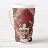 Festive Christmas Tree with Cozy Winter Design gif カフェラテマグ (左アングル)