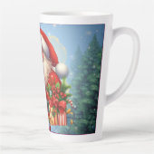 Festive Christmas Tree with Cozy Winter Design gif カフェラテマグ (右)