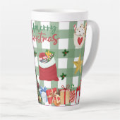 Festive Christmas Tree with Cozy Winter Design gif カフェラテマグ (右アングル)