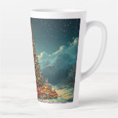 Festive Christmas Tree with Cozy Winter Design gif カフェラテマグ (右)