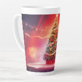 Festive Christmas Tree with Cozy Winter Design gif カフェラテマグ (左アングル)