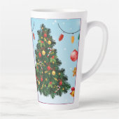 Festive Christmas Tree with Cozy Winter Design gif カフェラテマグ (右)