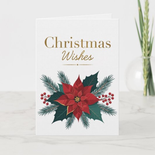 Festive Christmas Wishes Card for Holiday Season カード (正面)