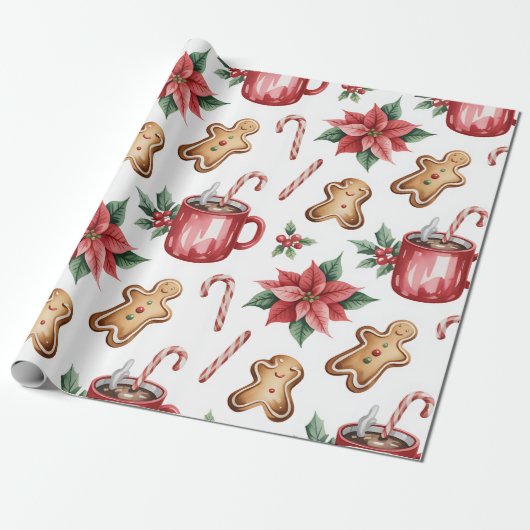 Festive Christmas Wrapping Paper ラッピングペーパー (アンロールド)
