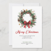 Festive Christmas Wreath Greeting Digital Template シーズンカード (正面)