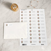Festive Christmas Wreath Return Address Label ラベル