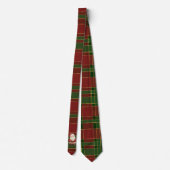 Festive Classic Red Green Gold Tartan Santa Claus ネクタイ (裏面)