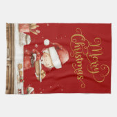 Festive Classic Red Mrs Claus Christmas Baking キッチンタオル (横)
