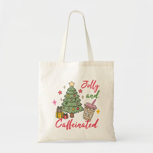 Festive Coffee Christmas Tote Bag トートバッグ (正面)