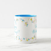 Festive Confetti Happy Birthday Mug ツートーンマグカップ (中央)