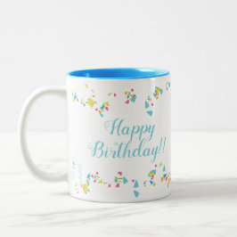 Festive Confetti Happy Birthday Mug ツートーンマグカップ
