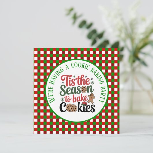 Festive cookie baking Season party  招待状 (スタンド正面)