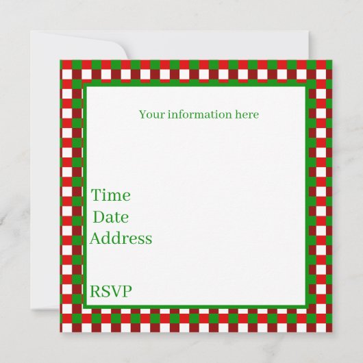 Festive cookie baking Season party  招待状 (裏面)