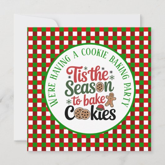 Festive cookie baking Season party  招待状 (正面)