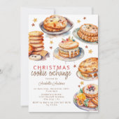 Festive Cookie Exchange Christmas Party 招待状 (正面)