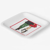 Festive Couple Christmas Party ペーパープレート (傾斜あり)