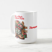 Festive Cowboy Boots Mug コーヒーマグカップ (正面左)