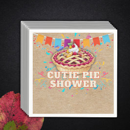 Festive Craft Cutie Pie Party Baby Shower スタンダードカクテルナプキン