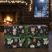 Festive Critters Holiday Gift Wrap ラッピングペーパー