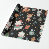 Festive Critters Holiday Gift Wrap ラッピングペーパー (アンロールド)