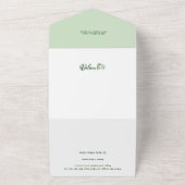 Festive Custom Merry Christmas Script Photo オールインワン招待状 (外側)