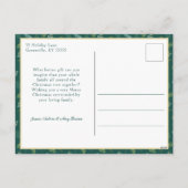 Festive Cute Christmas Floral 1 Photo シーズンポストカード (裏面)