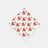 Festive Cute Santa Claus スタンダードカクテルナプキン (角)