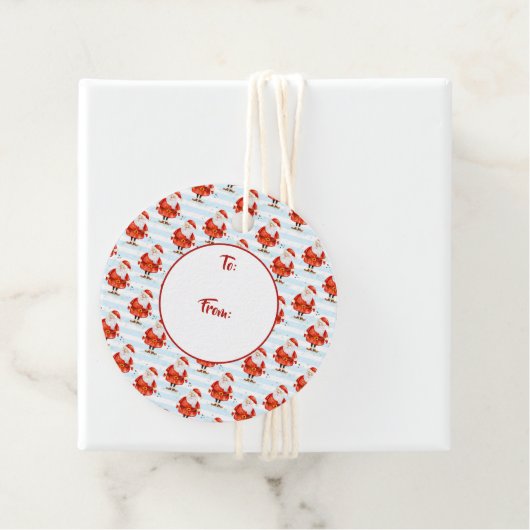 Festive Cute Santa Claus フェイバータグ (インサイチュ)