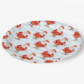 Festive Cute Santa Claus ペーパープレート (アングル)