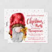 Festive cute Santa Clause Christmas Party シーズンカード (正面/裏面)