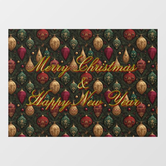 Festive Damask ウィンドウサイン (シート)