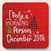 Festive December 25 Morning Person Drink コースター (正面)