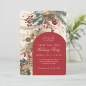 Festive Deck the Halls Tree Trimming Party  招待状 (スタンド正面)