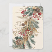 Festive Deck the Halls Tree Trimming Party  招待状 (裏面)