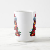 Festive Decorated Christmas Red Letter A コーヒーマグカップ (中央)
