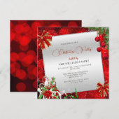 Festive Decorations Christmas Party 招待状 (正面/裏面)